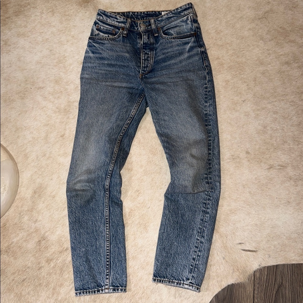 Rag & Bone Light Blue Denim Jeans Nina high rise ankle cigarette size 24 - Picture 4 of 13